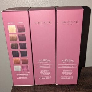 Kristin Ess Dark Mauve Color Depositing Conditioner. Temporary Hair Dye(2nd Set)